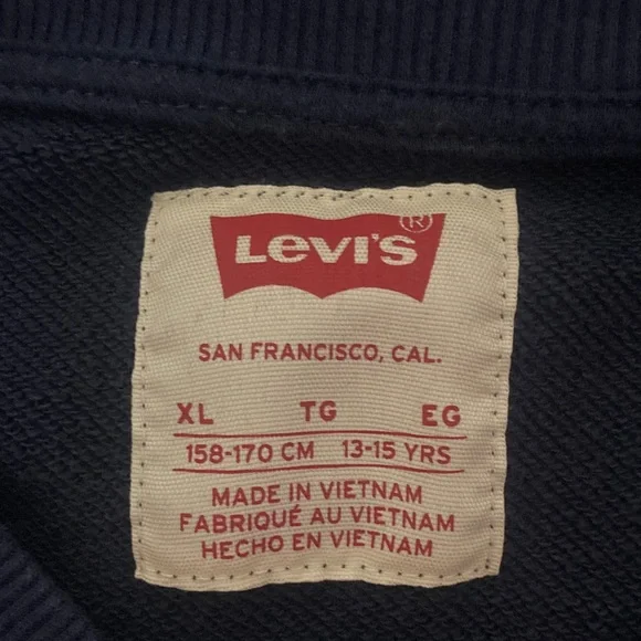 ⭐️⭐️ Levi's Men's Dark Blue Crewneck Sweatshirt - size XL - Picture 2 of 8